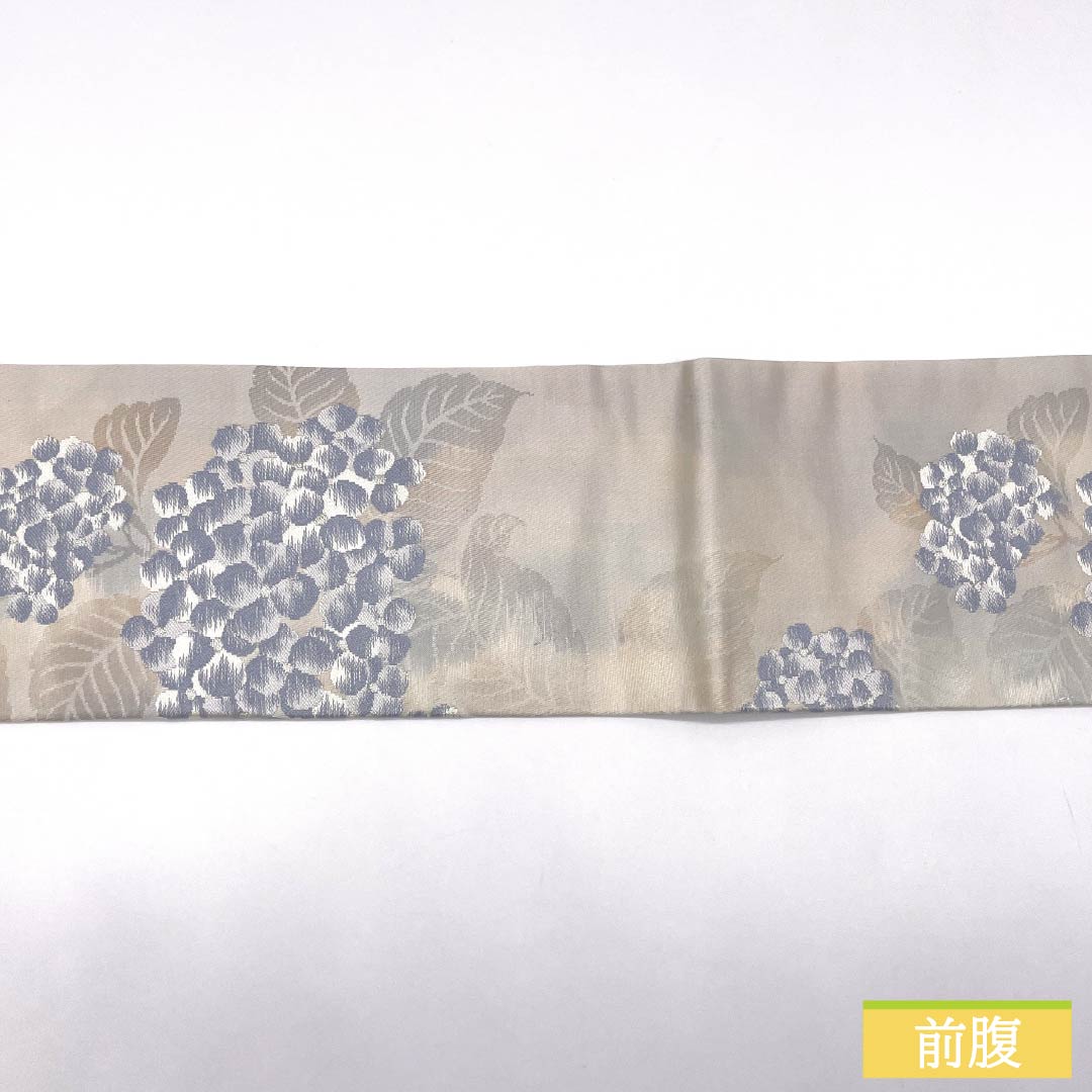 名古屋帯 正絹 Bランク 紫陽花 しつけ糸付き 帯丈367cm 六通 セミフォーマル グラデーション系 1124009034399 名古屋仕立て
