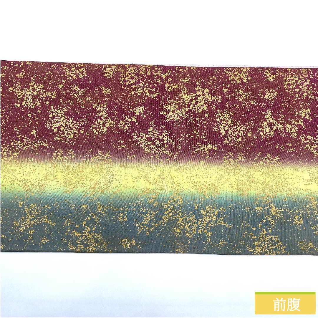 袋帯 溜色(ためいろ) 抽象模様 帯丈422cm 正絹 Sランク 全通 セミフォーマル グラデーション系 1123010682399