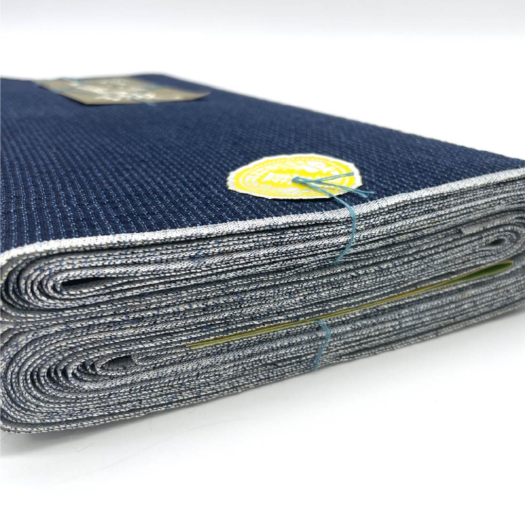 反物 浴衣 木綿 阿波しじら 重要無形文化財 正藍染 青黒色(あおぐろいろ) Sランク 紺系 1130000972918