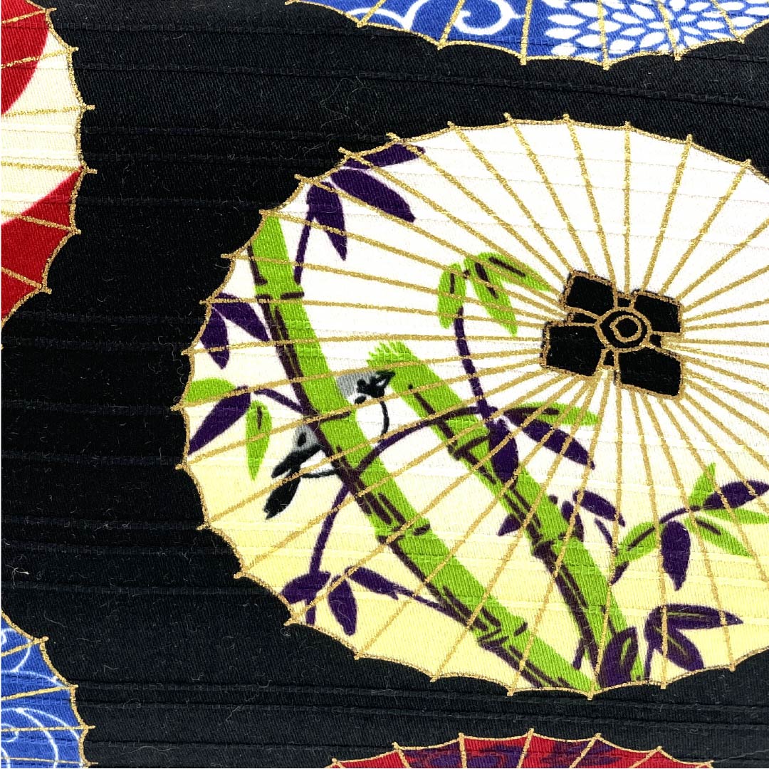 和装バック カジュアル 黒色(くろいろ) 和傘 古典柄 ハンドメイド作家 黒系 NEWランク 113900032110