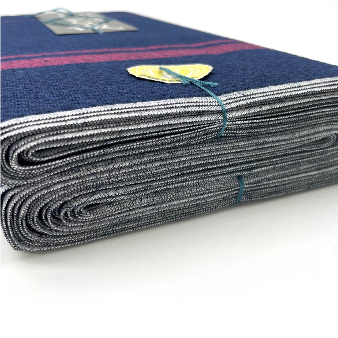 Yukata cloth, cotton, Awa Shijira, Important Intangible Cultural Property, genuine indigo dye, navy blue, S rank, navy blue, 1130000702918