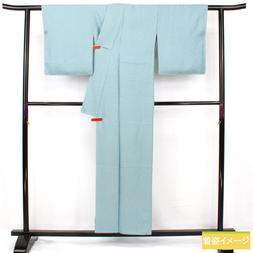 Plain color, pure silk, length 153cm, sleeve length 64.5cm, blue, lined, S rank, blue 1114001682217