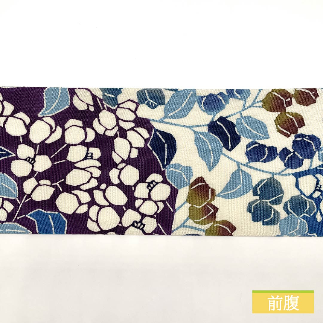 Nagoya obi, off-white, Kyoto Bingata, by artist Kuriyama Yoshisaburo, obi length 373cm, pure silk, S rank, point pattern, casual, white, 1124007072311, Nagoya style