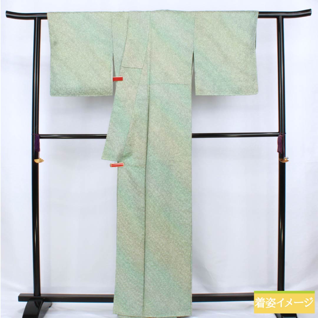 小紋 正絹 Sランク 身丈163cm 裄丈68cm 袷 ぼかし染 しつけ糸付き グラデーション系 1115006442499