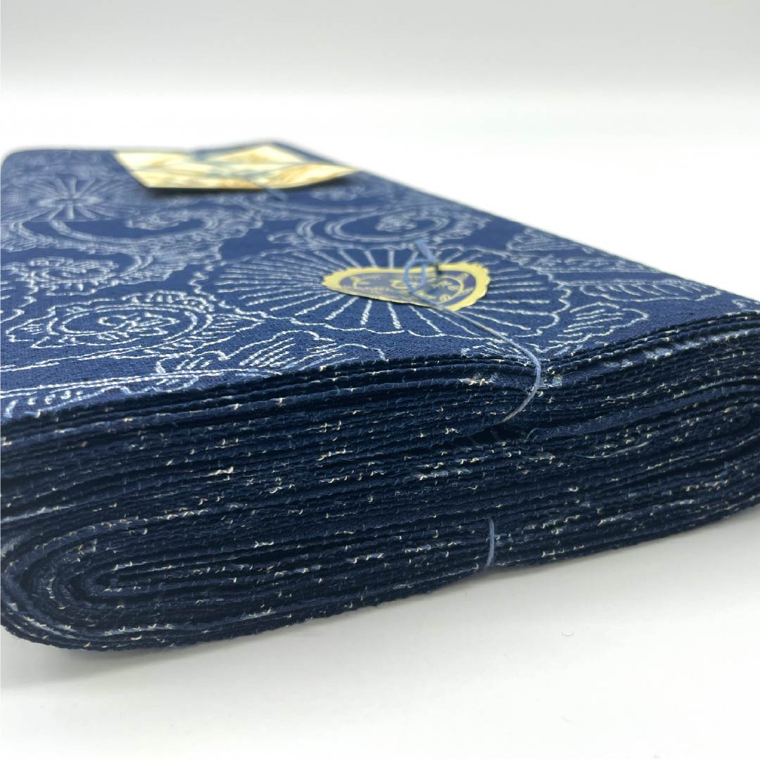 反物 浴衣 木綿 阿波しじら 重要無形文化財 正藍染 紺色(こんいろ) Sランク 紺系 1130000892918