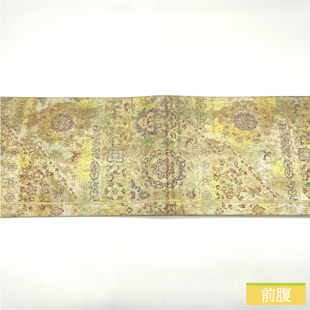 袋帯 正絹 Aランク 西陣織 引箔 正倉院文様 帯丈426cm 六通 フォーマル グラデーション系 1123016043399