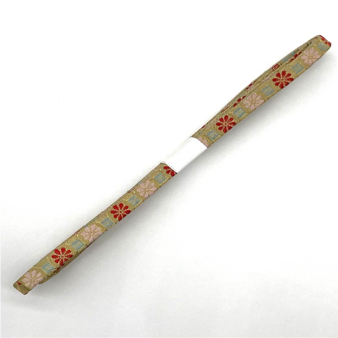 帯締め 正絹 Sランク 三分紐 金色(きんいろ) 花模様 長さ約154cm 幅約1.1cm セミフォーマル 金系 1135003922321