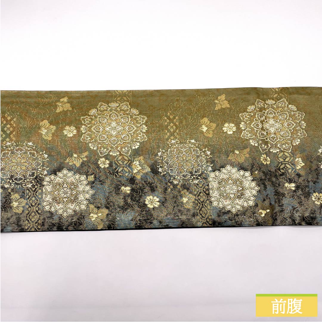 袋帯 正絹 華文 留袖用 唐花 帯丈444cm Sランク 六通 フォーマル グラデーション系 1123014442399