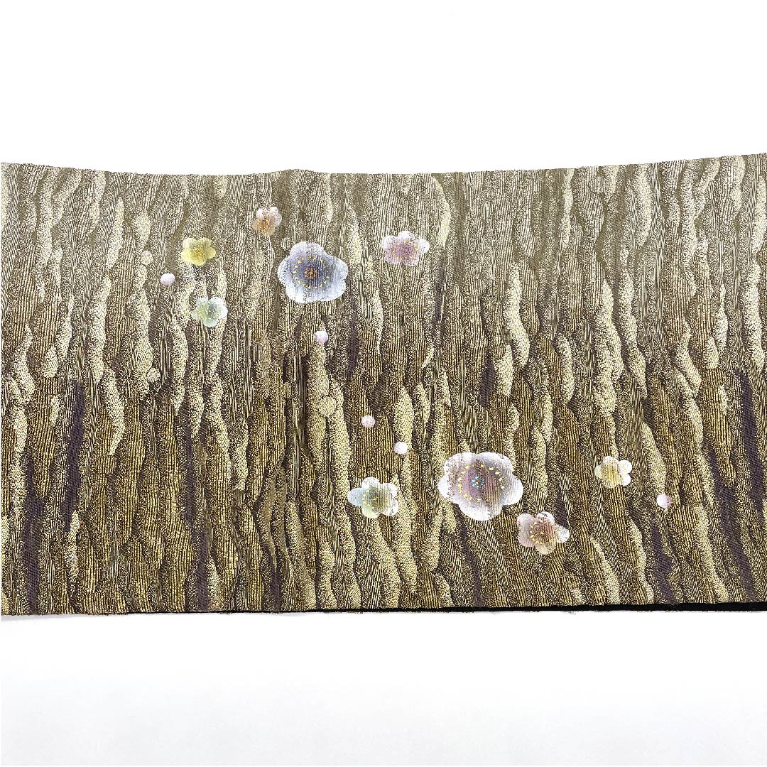 袋帯 梅 輪奈織 帯丈467cm 正絹 Aランク 六通 セミフォーマル グラデーション系 1123006943499