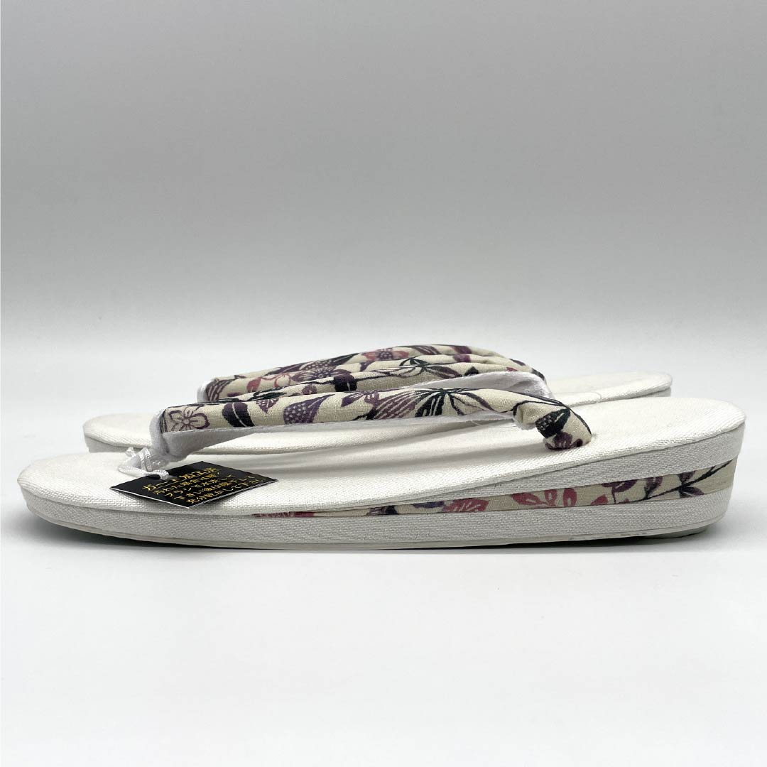 (New) Zori Sandals, Linen, NEW Rank, Summer Zori, Linen Zori, Made in Japan, Summer Use, Length 24cm, L Size, White, 1122001591411