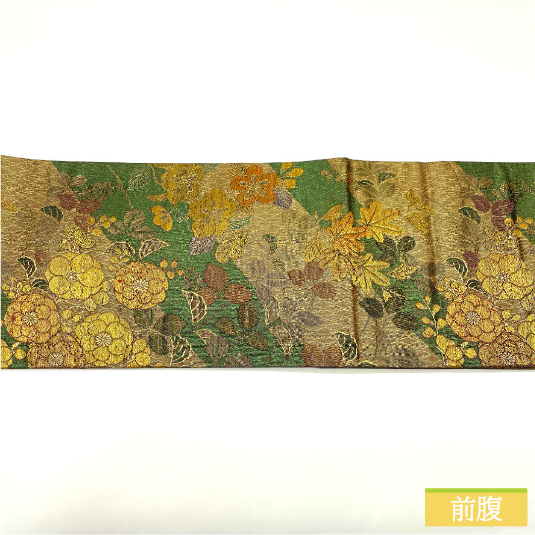 袋帯 正絹 Sランク 春秋草花模様 西陣織 帯丈432cm 六通 フォーマル グラデーション系 1123016762399