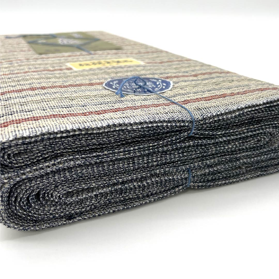 Yukata cloth, cotton, Awa Shijira, Important Intangible Cultural Property, True Indigo Dye, Sobakiri Color, S Rank, Beige, 1130000842925