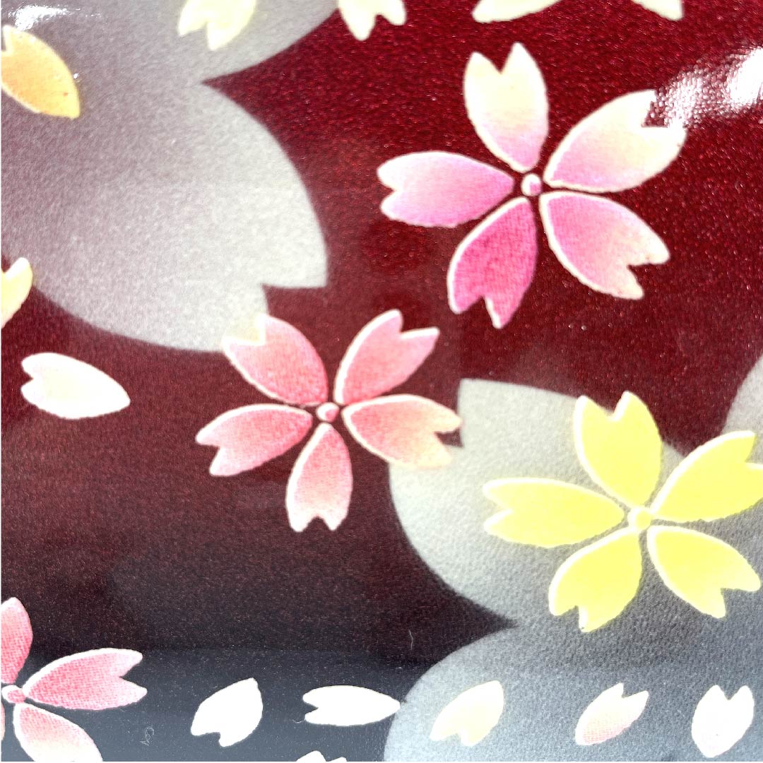 (New old stock) Formal sandal and bag set, black, unused, for furisode, small cherry blossom, size L, black, rank S, 1133000052410