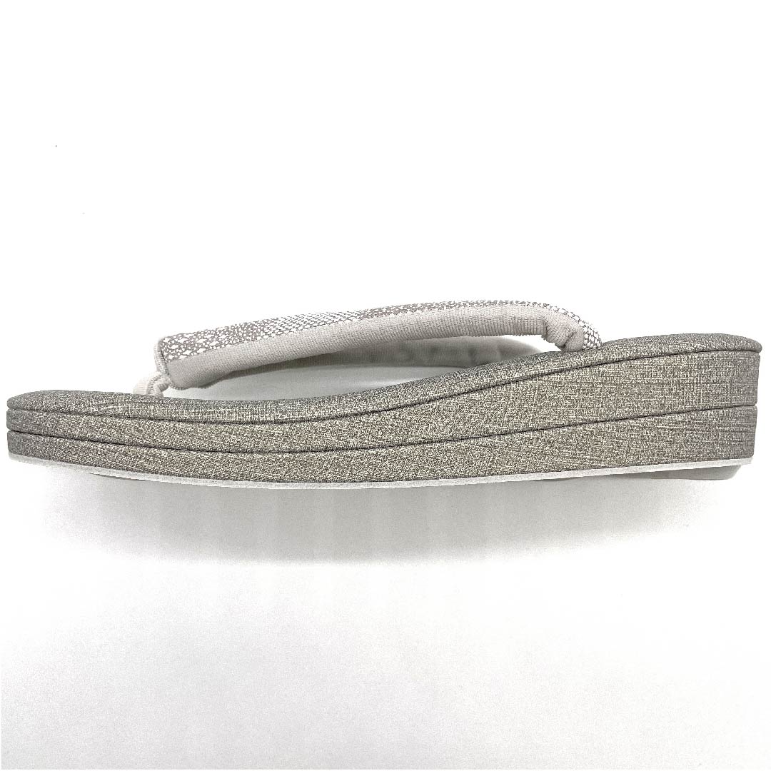 (New old stock) Sandals, synthetic leather, silk Inden, double-layered sole, casual, length 23cm, size M, grey, NEW rank, 1122001211222