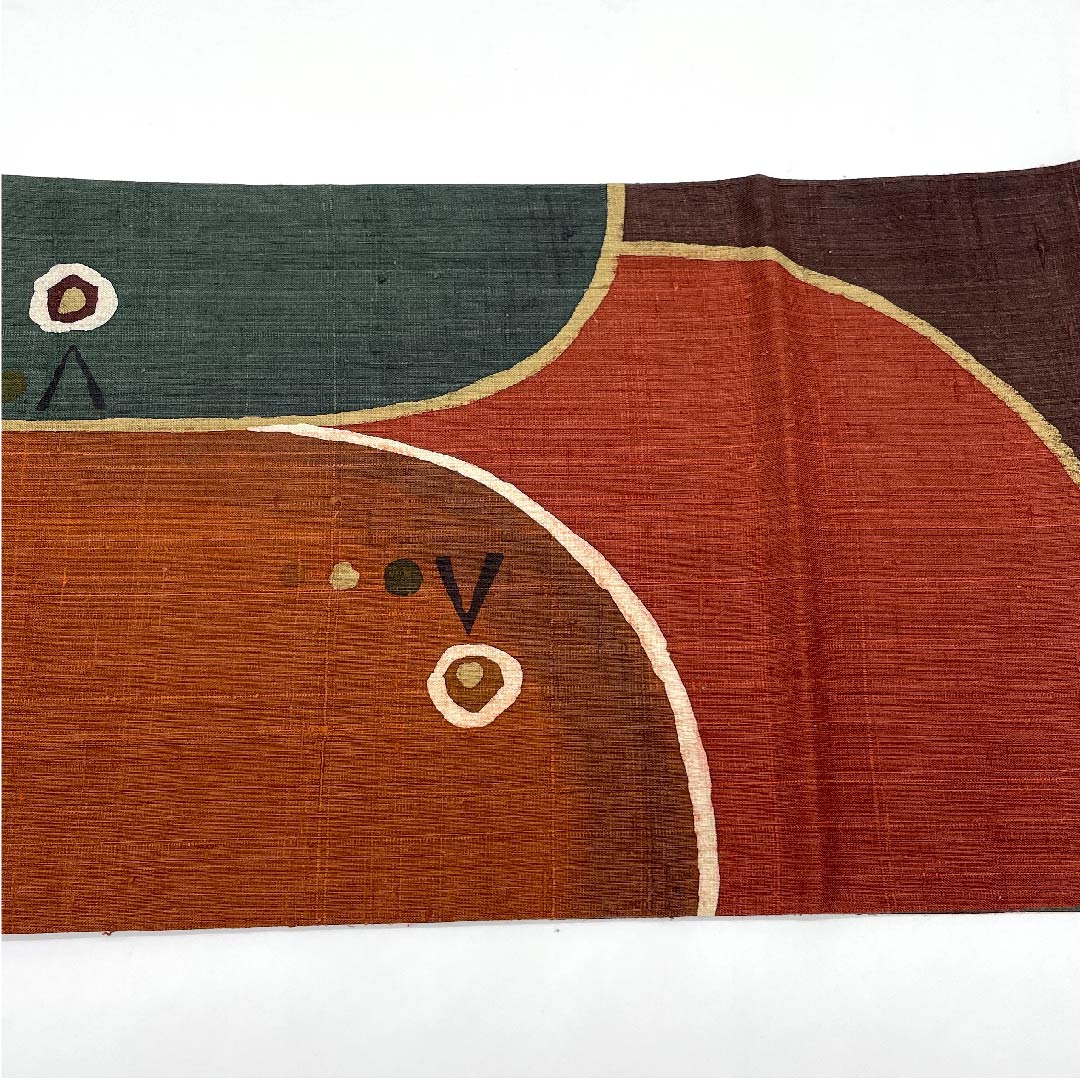 名古屋帯 グラデーション 京袋帯 抽象模様 染帯 帯丈370cm 正絹 Aランク 六通 カジュアル グラデ 1124003223399 開き仕立て