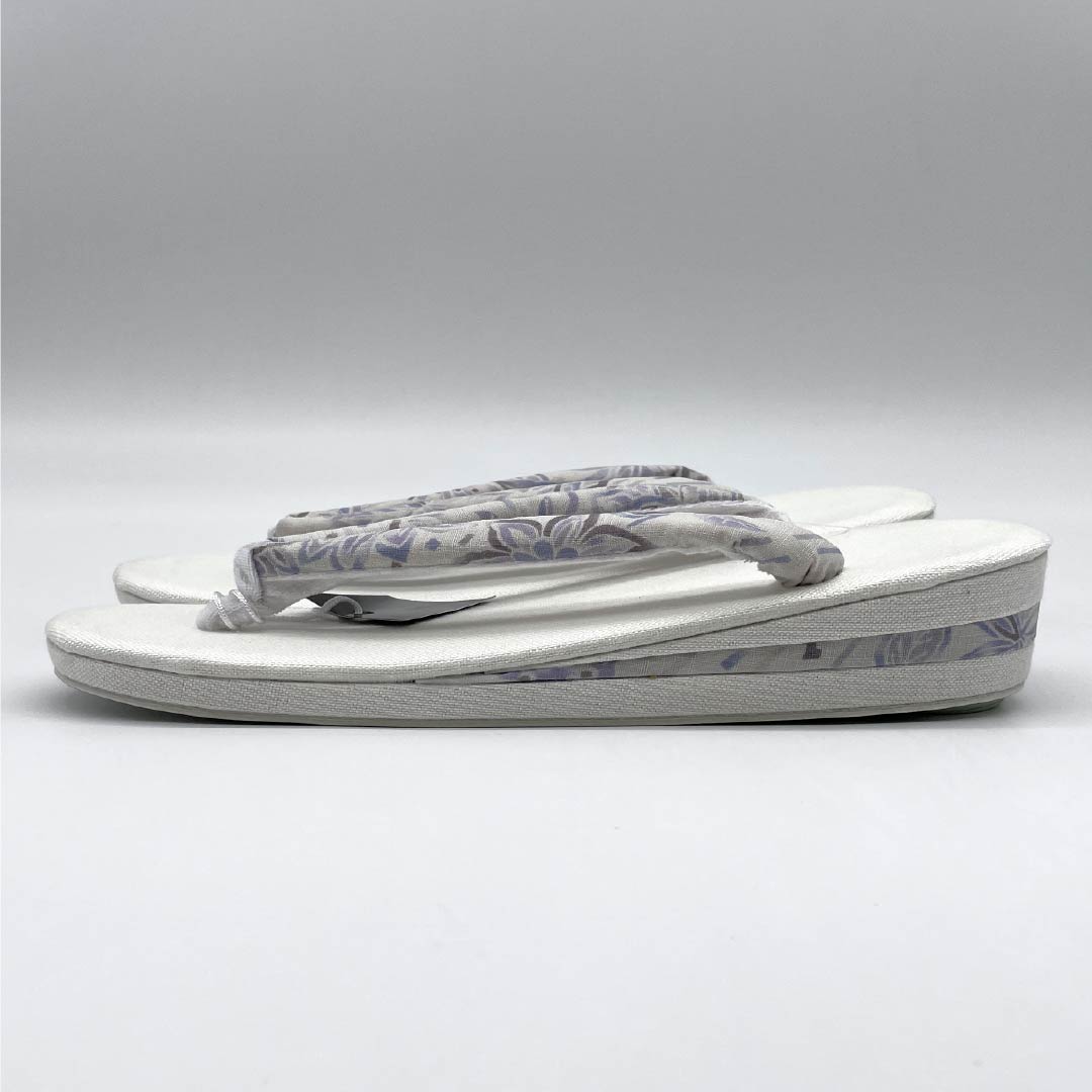 (新品)草履 亜麻 NEWランク 夏草履 亜麻草履 日本製 夏用 長さ24cm Lサイズ 白系 1122001681411