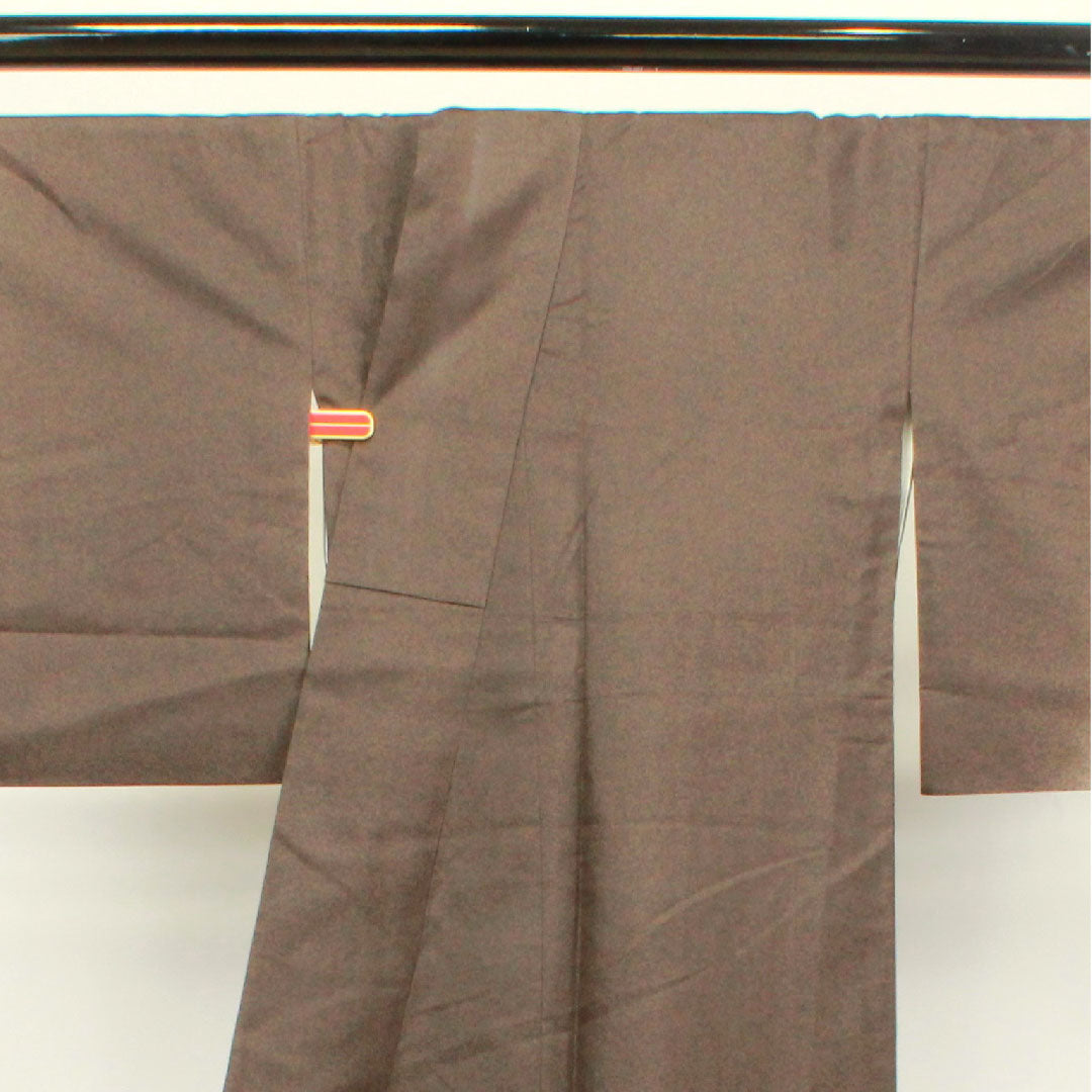 訪問着 袷 身丈167cm 裄丈64cm 消炭色 作家物 円相 正絹 Aランク 茶系 1112002473514
