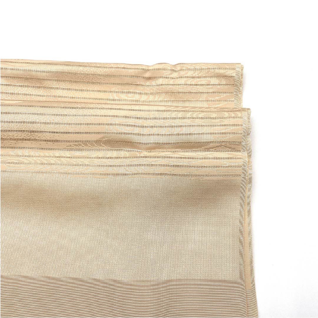 帯揚げ 正絹 セミフォーマル 薄肉色(うすにくいろ) 絽 夏用 撫子 長さ約176cm 幅約30cm Sランク ベージュ系 1136000682925