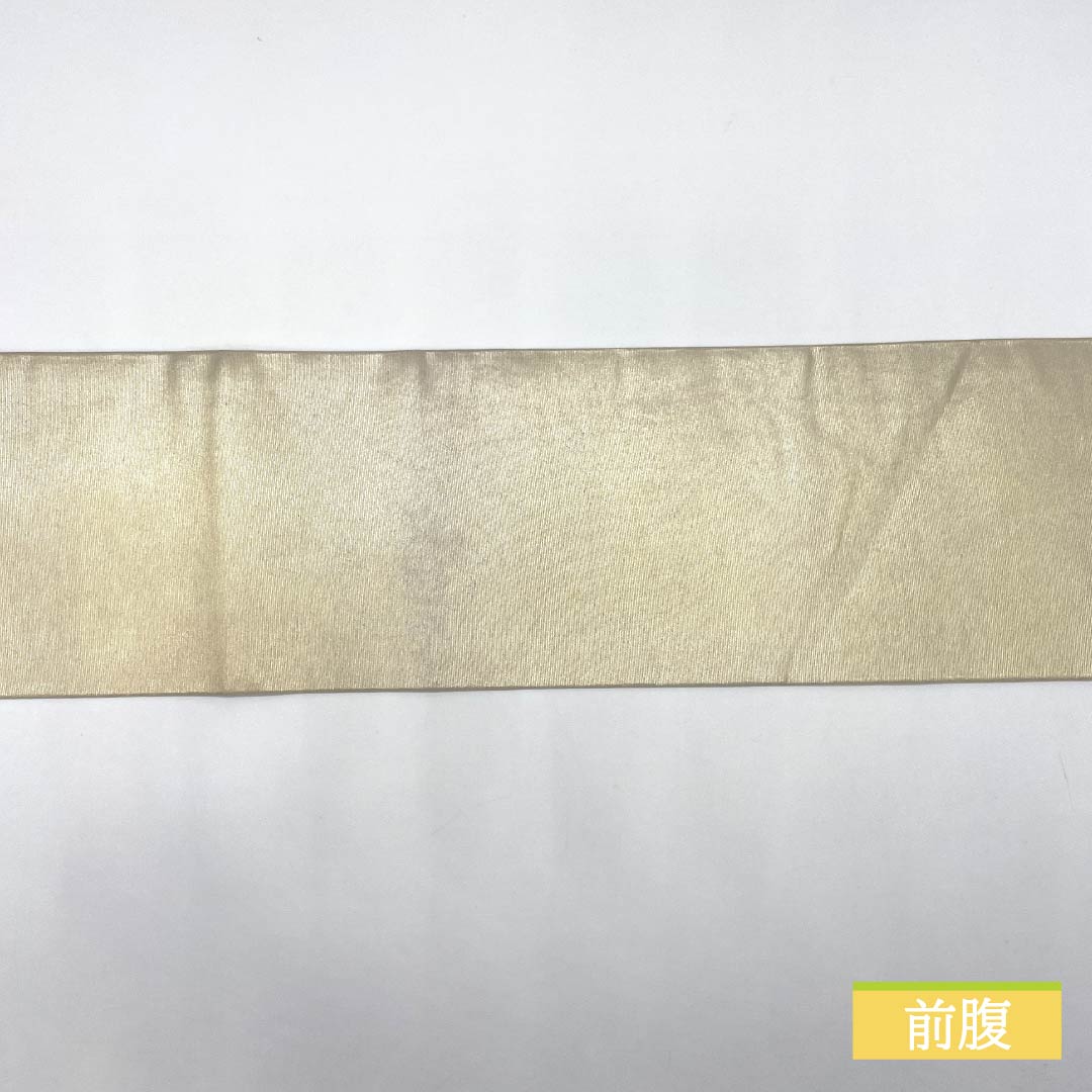 名古屋帯 生成り色(きなりいろ) 刺繍 パンジー 帯丈359cm 正絹 Sランク ポイント柄 カジュアル ベージュ系 1124007532325 名古屋仕立て