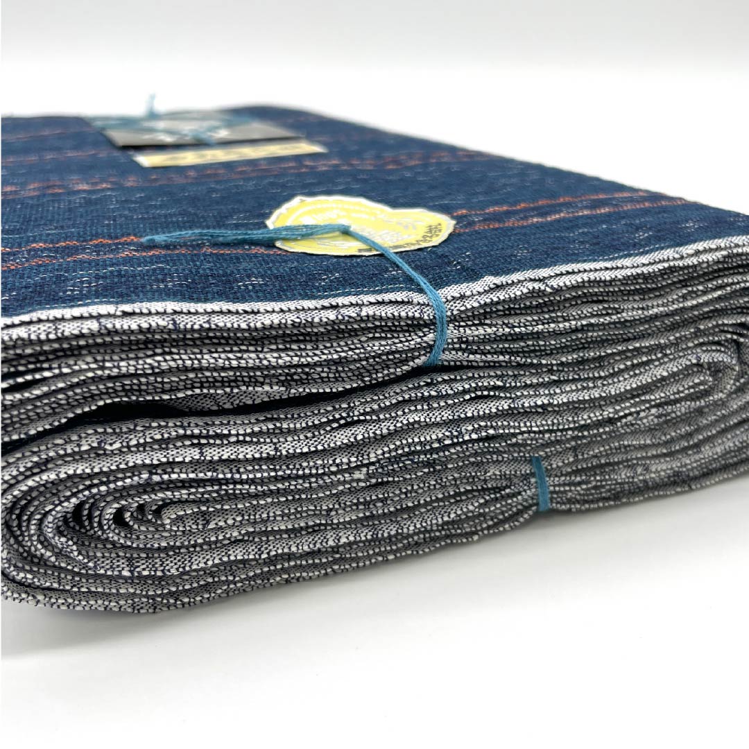 反物 浴衣 木綿 阿波しじら 重要無形文化財 正藍染 印度藍色(いんどあいいろ) Sランク 紺系 1130000782918