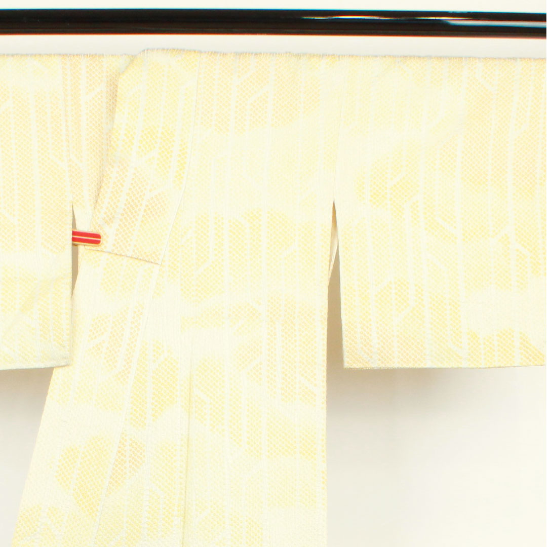 Komon, Length 153.5cm, Sleeve length 60cm, Awase, All tie-dye, Geometric pattern, Pure silk, S rank, Gradation, 1115002522299