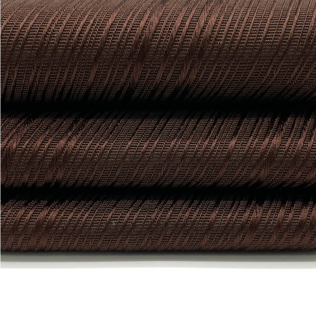 (未仕立)角帯 木綿 焦色(こがれいろ) 斜め線 帯丈404cm 幅10cm Sランク 茶系 1134000462914