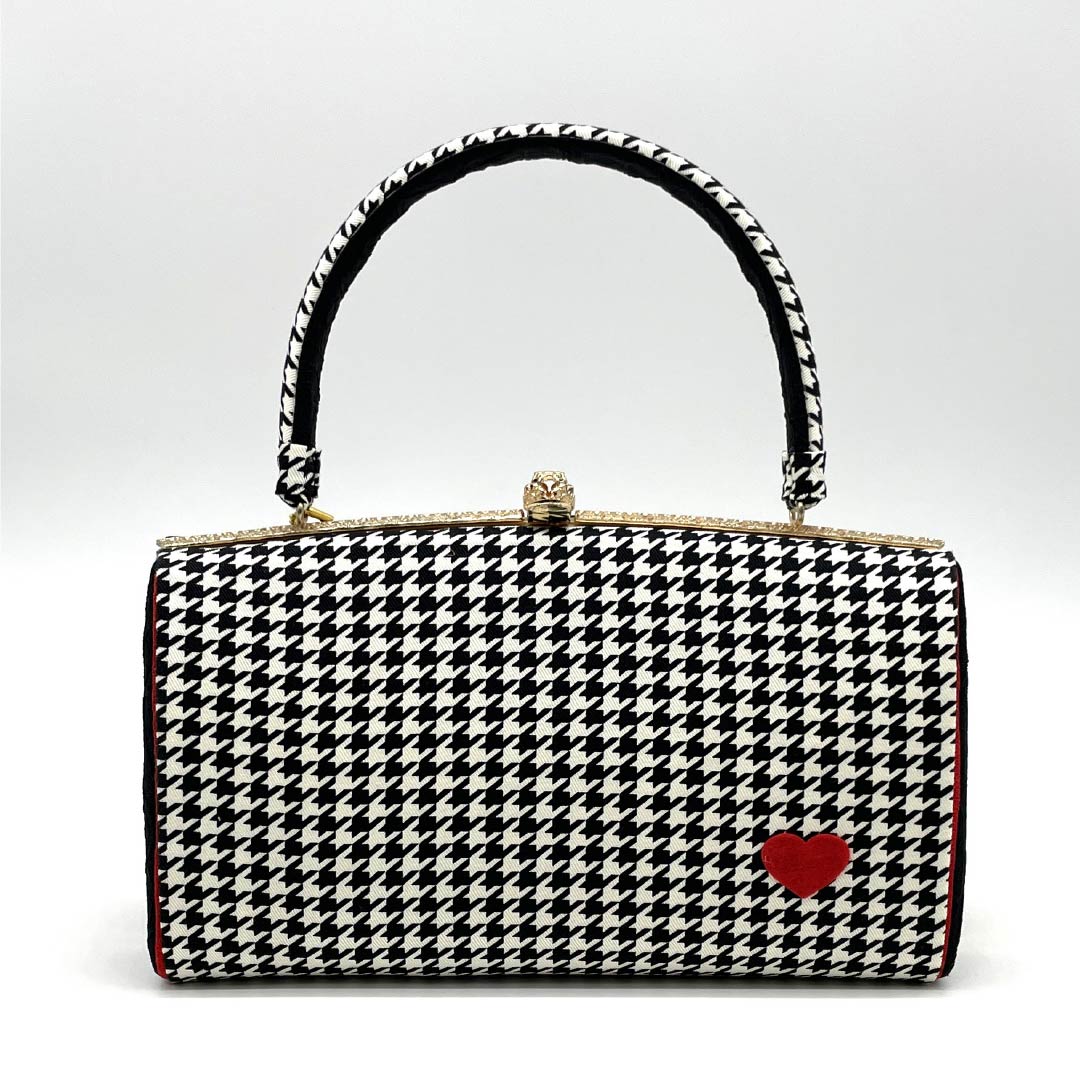 Japanese style bag, casual, black, houndstooth, Alice in Wonderland, playing cards, black, new rank, 113900060110