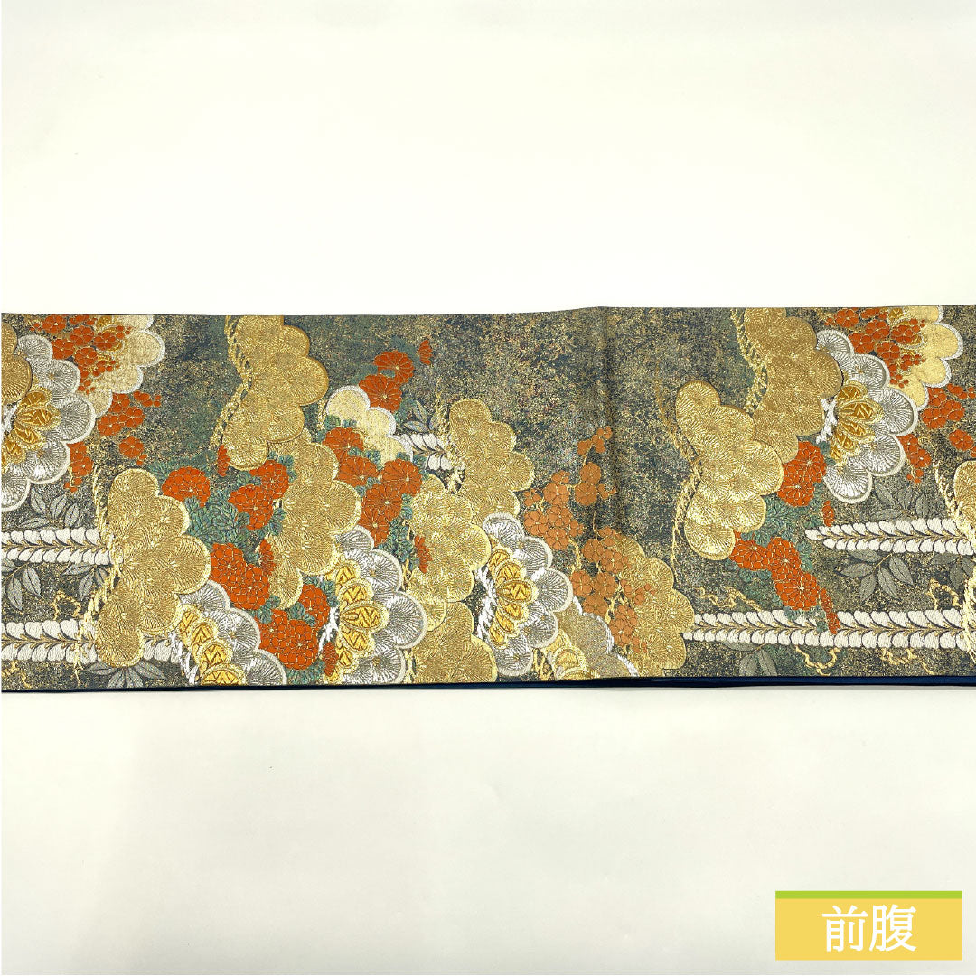 袋帯 正絹 Sランク 春秋松重文 西陣織 帯丈432cm 六通 フォーマル グラデーション系 1123016752399