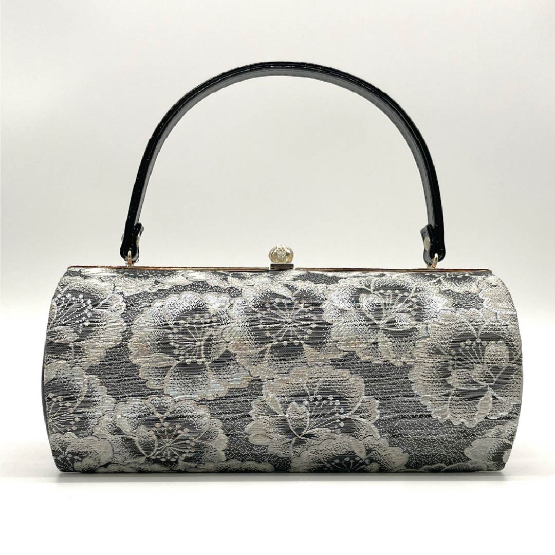 和装バック フォーマル 銀色(ぎんいろ) 振袖用 桜 古典柄 銀系 Sランク 113900041222