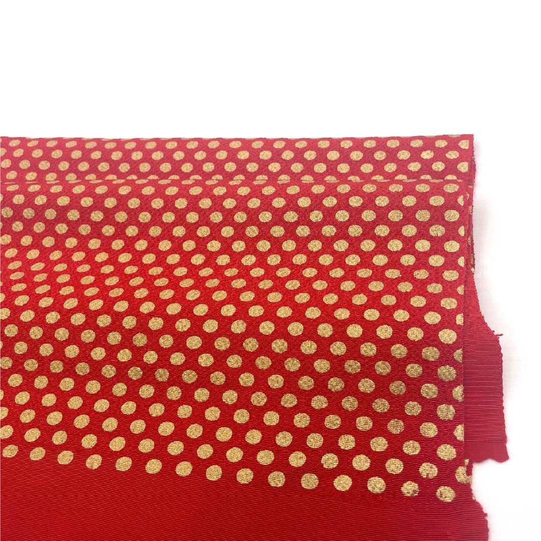 Formal Obiage (Sash) in Pure Silk, S-Rank, Torukoakairo (Toruko Akairo) with Polka Dots, for Furisode Kimono, Approximately 170cm Long, Approximately 28cm Wide, Red, Product Number: 1136002022912