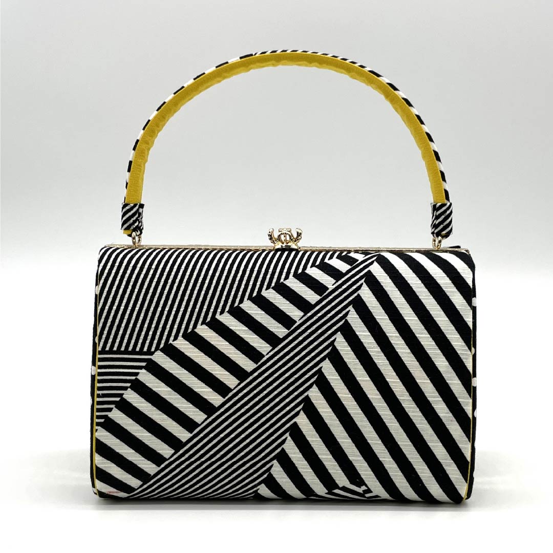 和装バッグ カジュアル 黒色(くろいろ) モノトーン ストライプ 幾何学模様 黒系 NEWランク 113900063110