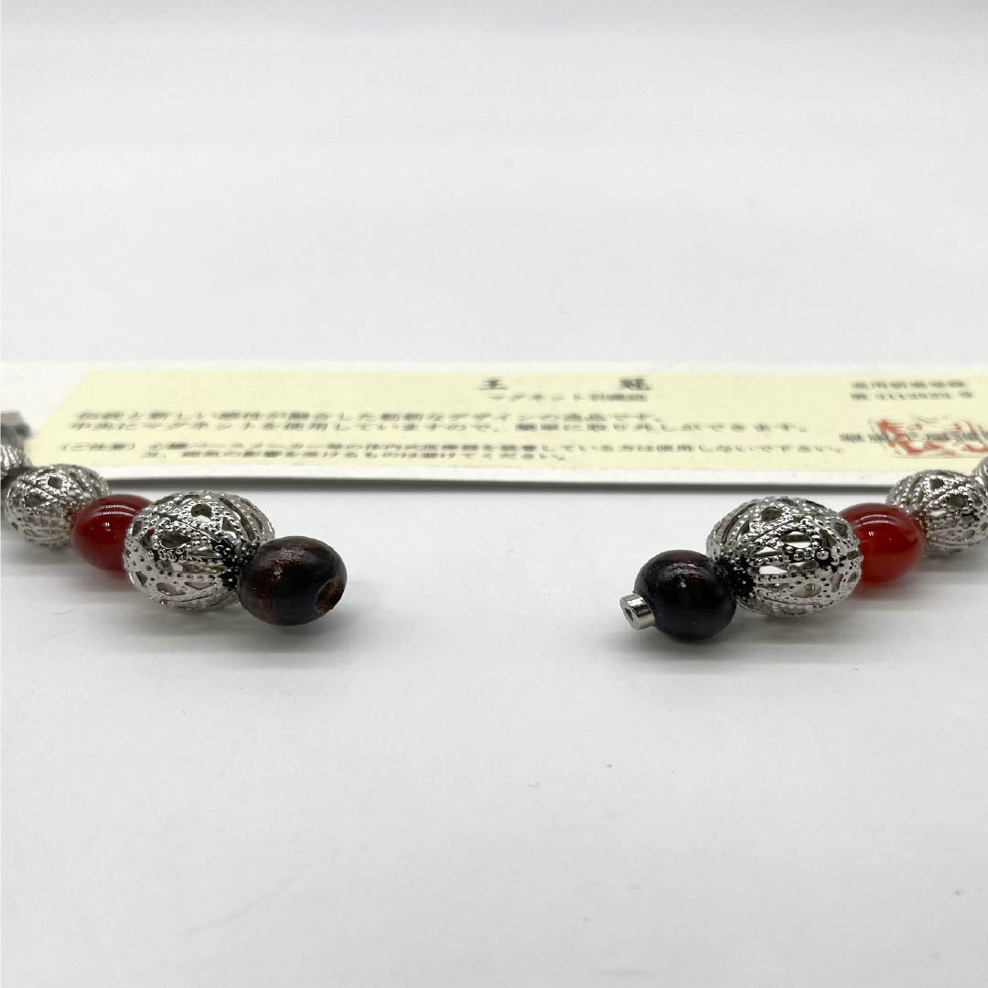 羽織紐 NEWランク カジュアル 翆嵐工房 メノウ 無双タイプ 天然石 マグネット 銀系 1121000231922