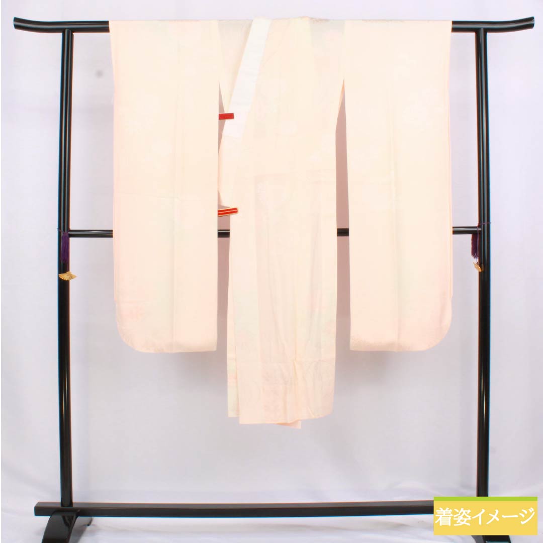 長襦袢 正絹 Sランク 身丈121cm 裄丈63.5cm 単衣 乙女色(おとめいろ) 吉祥文様 ピンク系 1129000792213