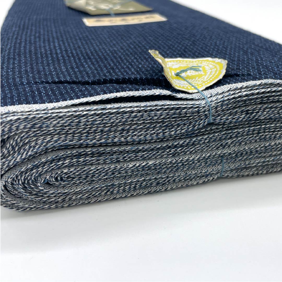 反物 浴衣 木綿 阿波しじら 重要無形文化財 正藍染 紺藍色(こんあいいろ) Sランク 紺系 1130000672918