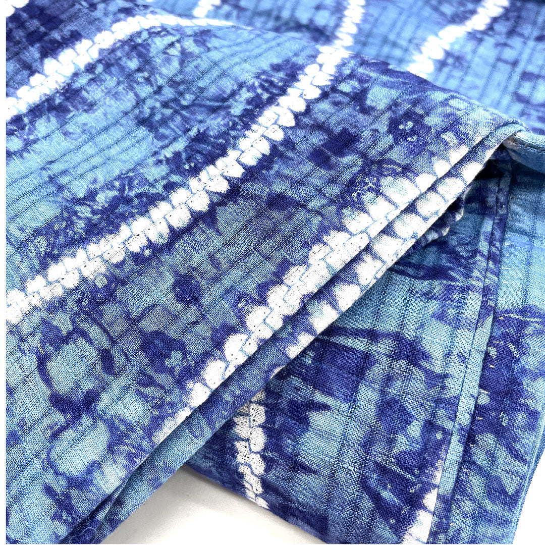 (新品)浴衣 有松鳴海本絞り 身丈163cm 裄丈68cm 立涌模様 木綿 NEWランク 単衣 身丈163cm 紺系 1118000621418