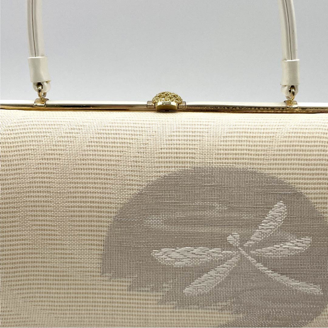 (新古品)草履バッグセット セミフォーマル NEWランク トンボ 絽 Lサイズ クリーム系 1133000331415