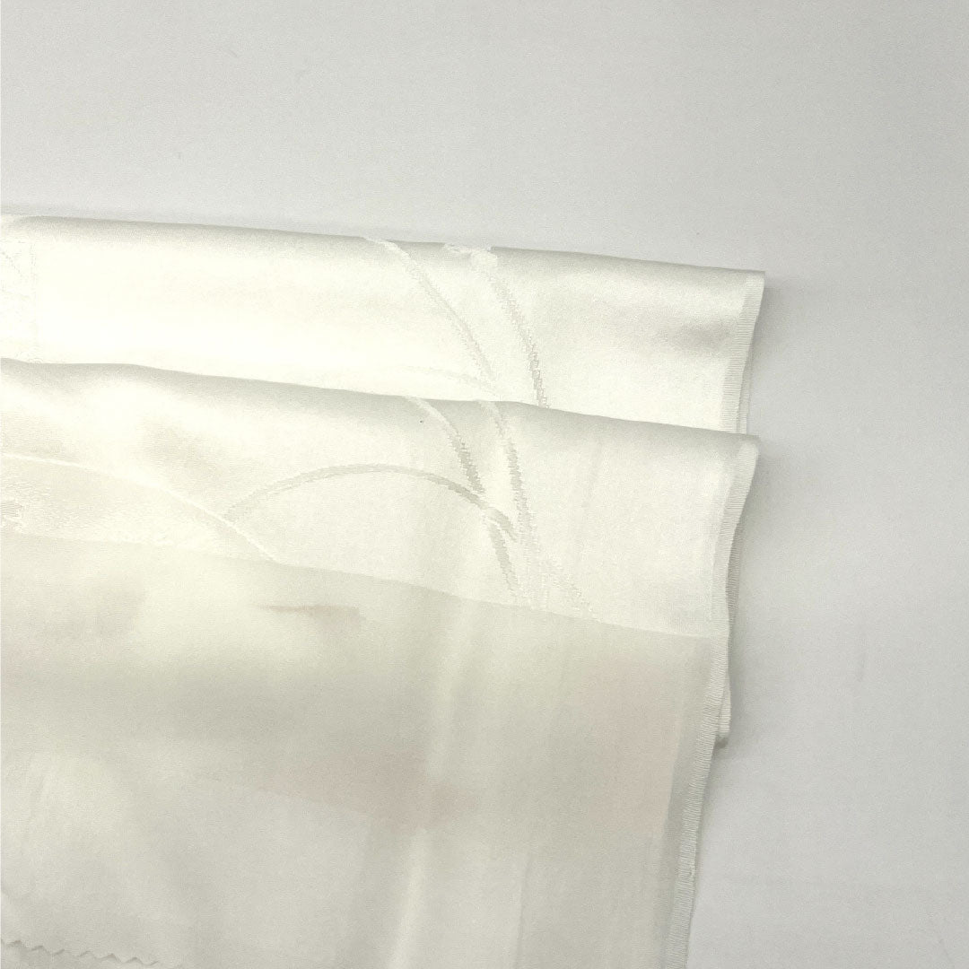 (新古品) 帯締め・帯揚げセット 正絹 NEWランク 白色(しろいろ) 留袖用 古典柄 扇 長さ約160cm 幅約1.7cm フォーマル 白系 1141000451311