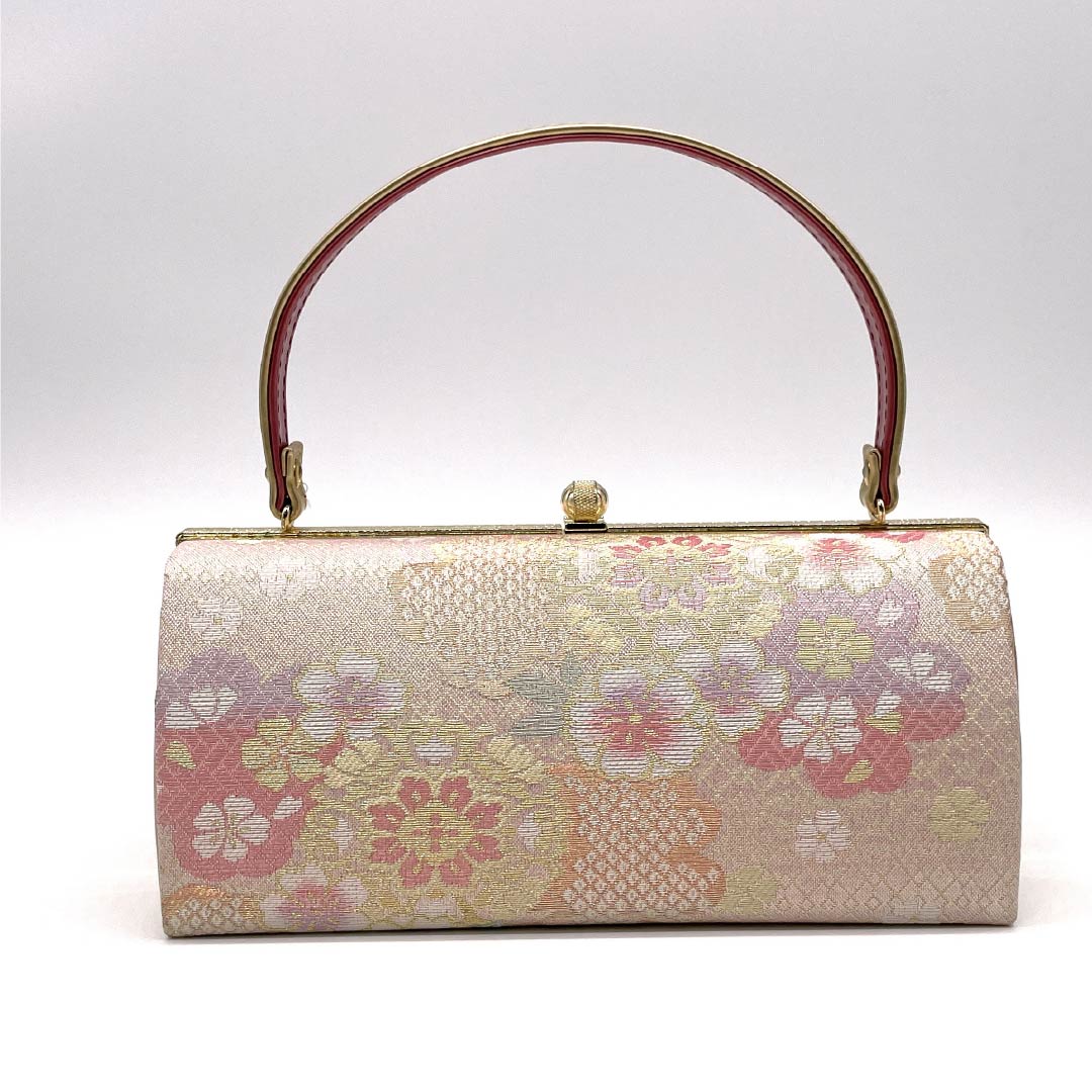 和装バック フォーマル 桜色(さくらいろ) 振袖用 桜 古典柄 ピンク系 Sランク 113900051213