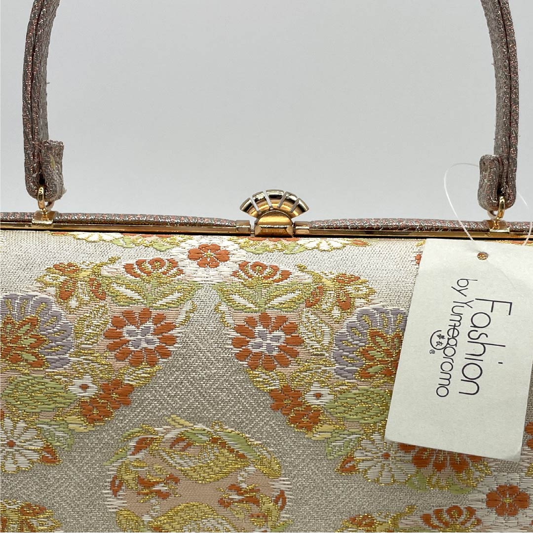 (新古品)草履バッグセット フォーマル NEWランク 菊 帯地 Mサイズ 銀系 1133000361322