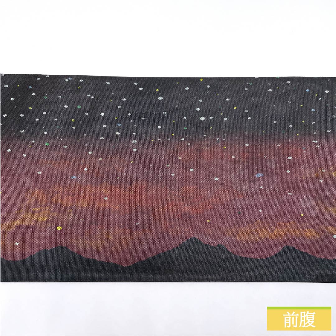袋帯 正絹 引箔 五雲三昧 ドット 帯丈444cm Sランク 六通 カジュアル 黒系 1123013112310