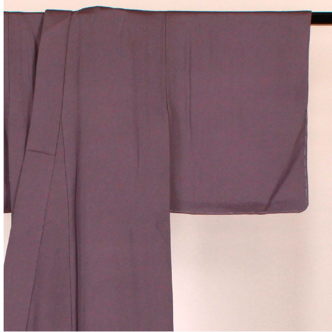 小紋 身丈158.5cm 裄丈62cm 単衣 江戸小紋 鮫柄 正絹 Sランク 紫系 1115001152320