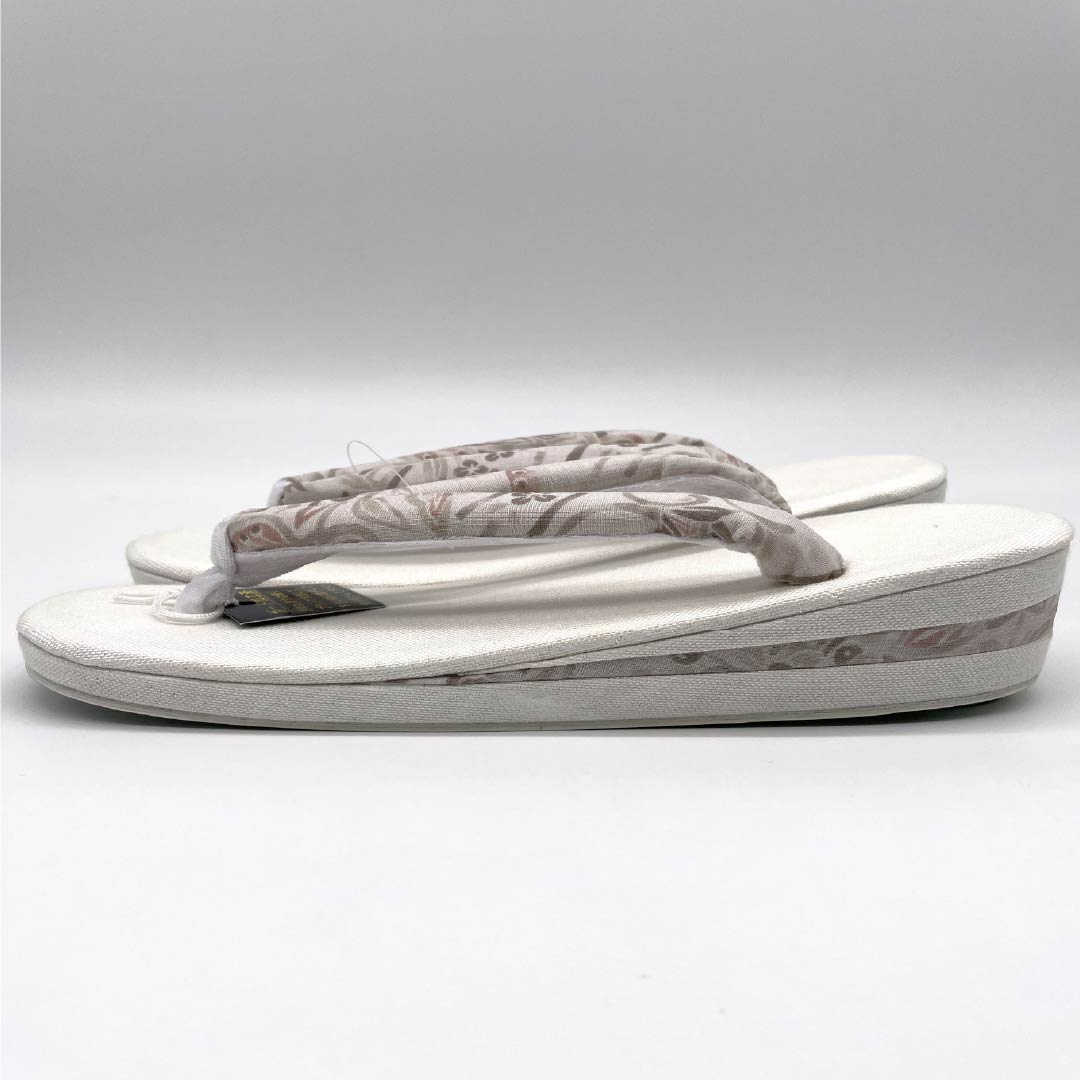 (New) Zori Sandals, Linen, NEW Rank, Summer Zori, Linen Zori, Made in Japan, For Summer, Length 24cm, L Size, White, 1122001571411