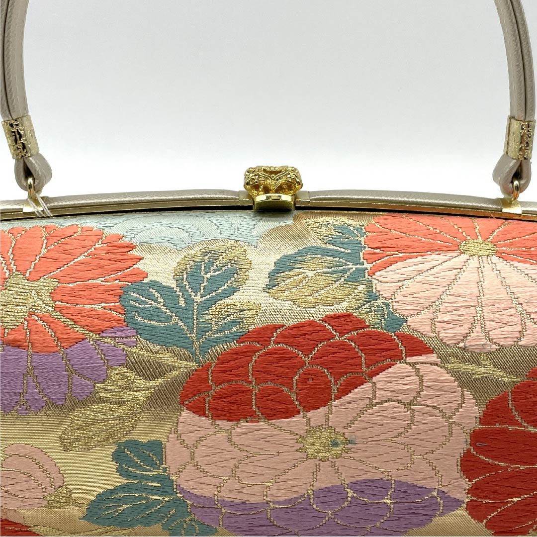 (新古品)草履バッグセット フォーマル Aランク 菊 帯地 Sサイズ 金系 1133000433221