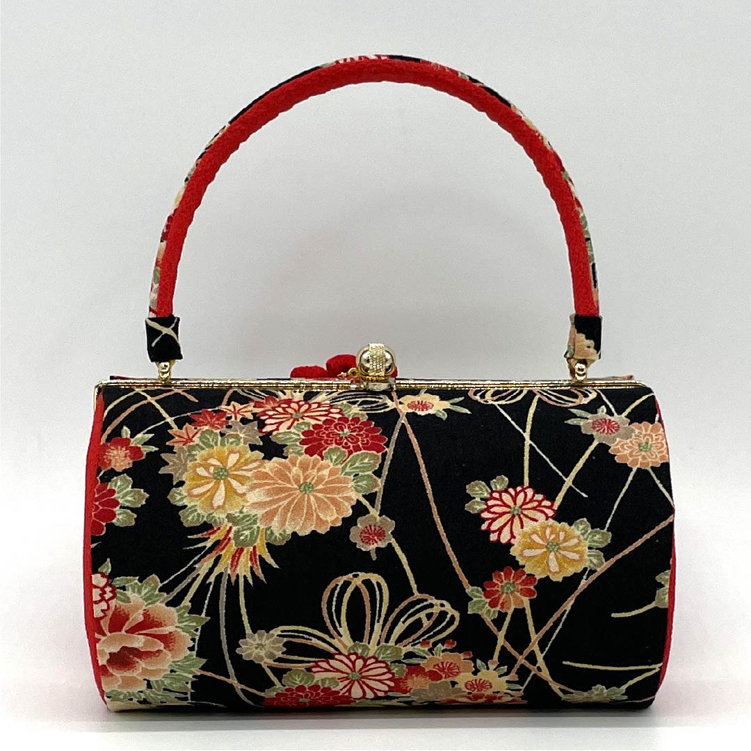 Casual Japanese-style bag, new rank, black (kuroiro) with medicine ball pattern, handmade by an artist, black series, 113900131110