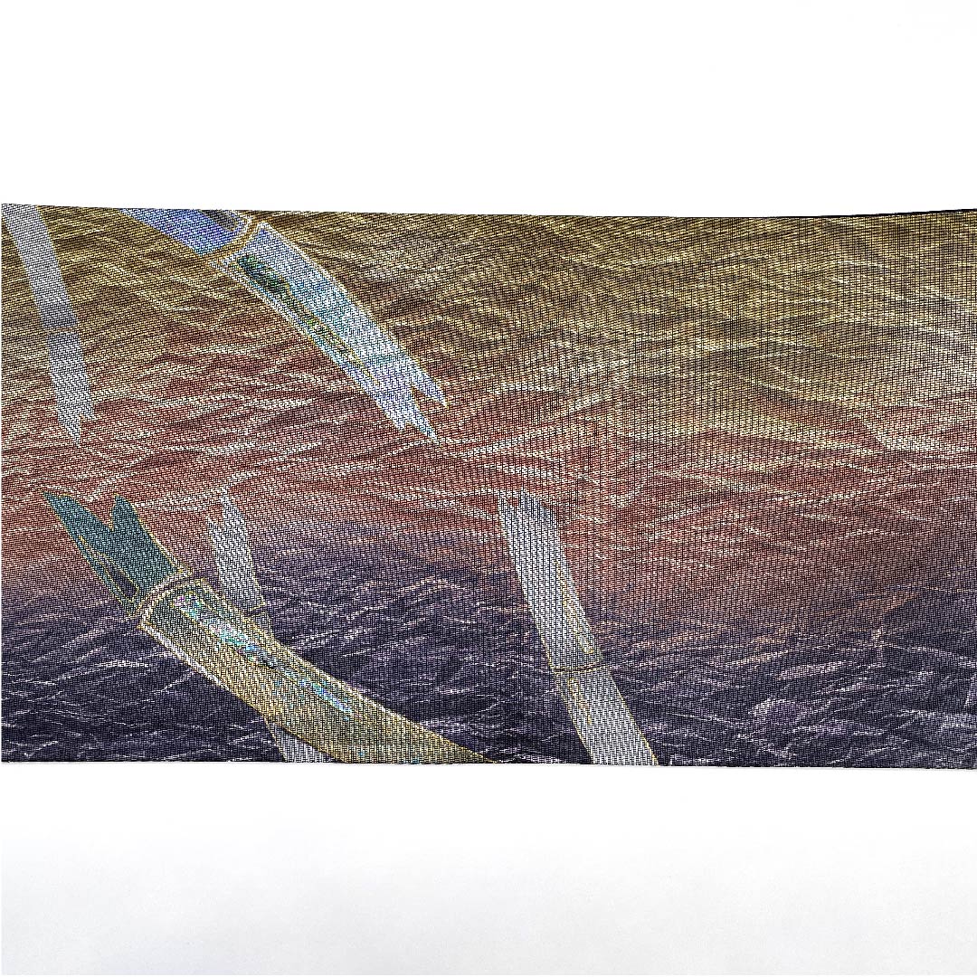 袋帯 黒色 竹模様 帯丈442cm 正絹 Sランク ポイント柄 セミフォーマル 黒系 1123009412310