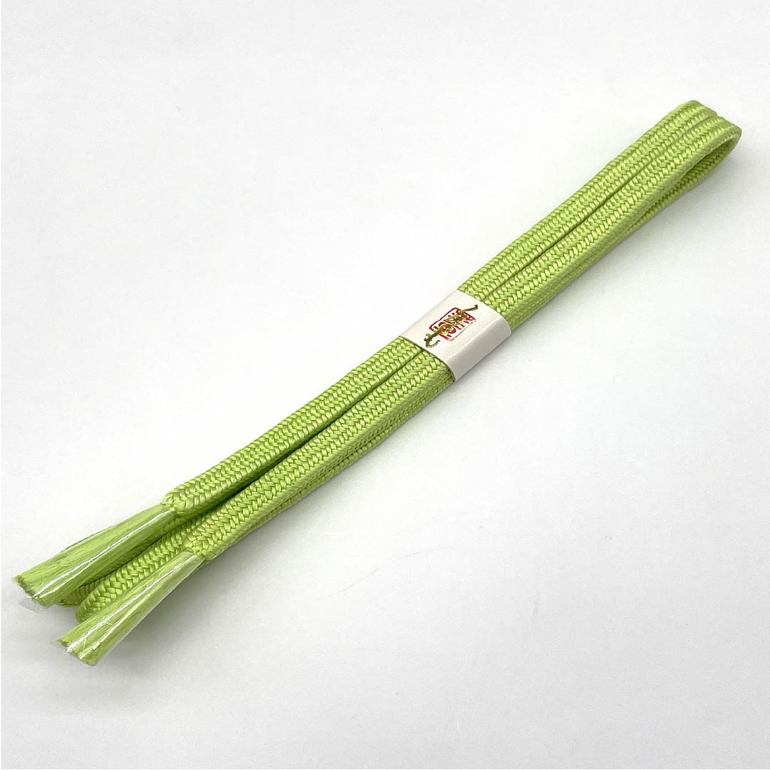 (New old stock) Obijime (sash fastener) Pure silk Light yellow green (kiasamidoriiro) Crown set New old stock Length approx. 156cm Width approx. 1cm Semi-formal NEW rank Green 1135003731319