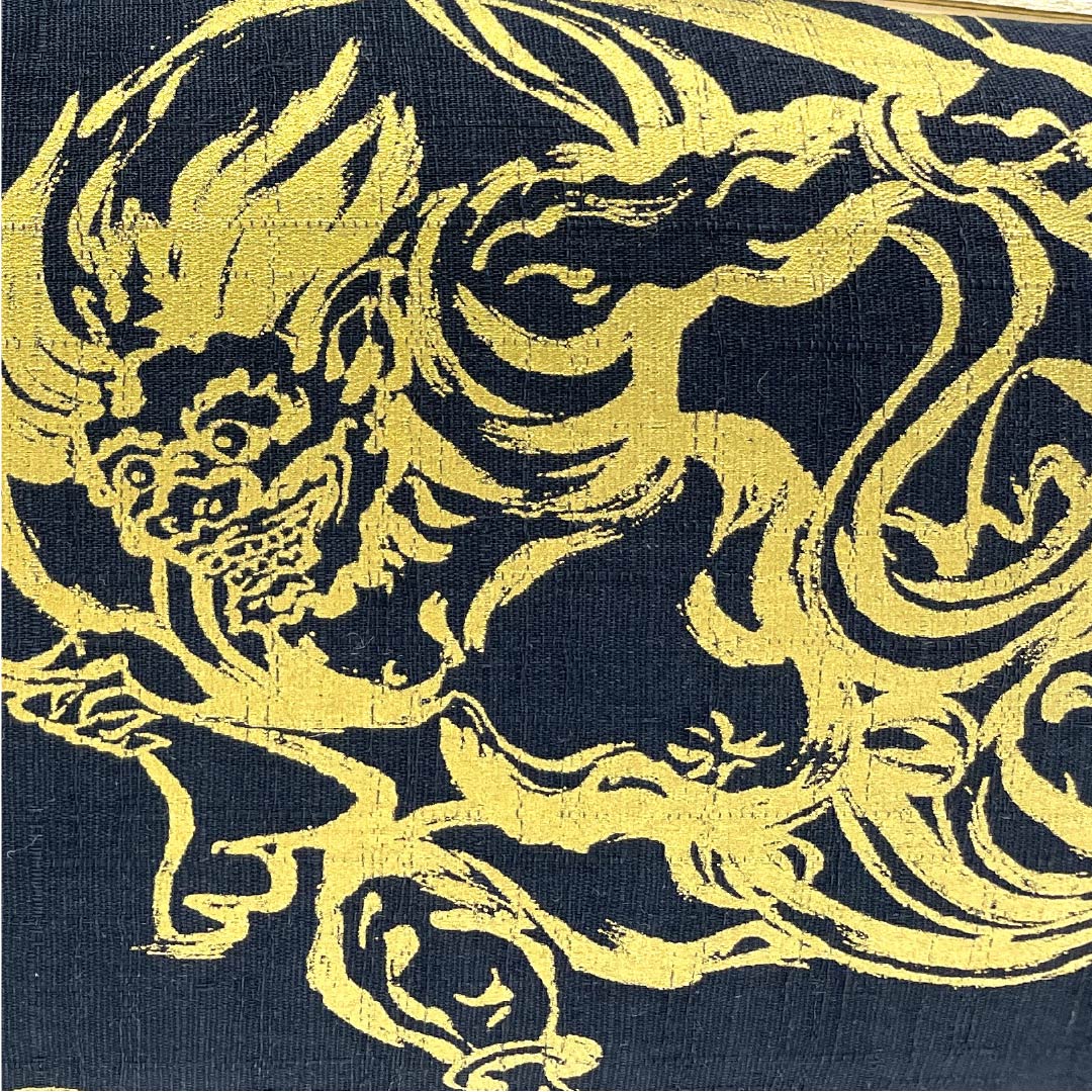 Casual Japanese style bag, black, Fujin, handmade by artist, black, new rank, 113900036110