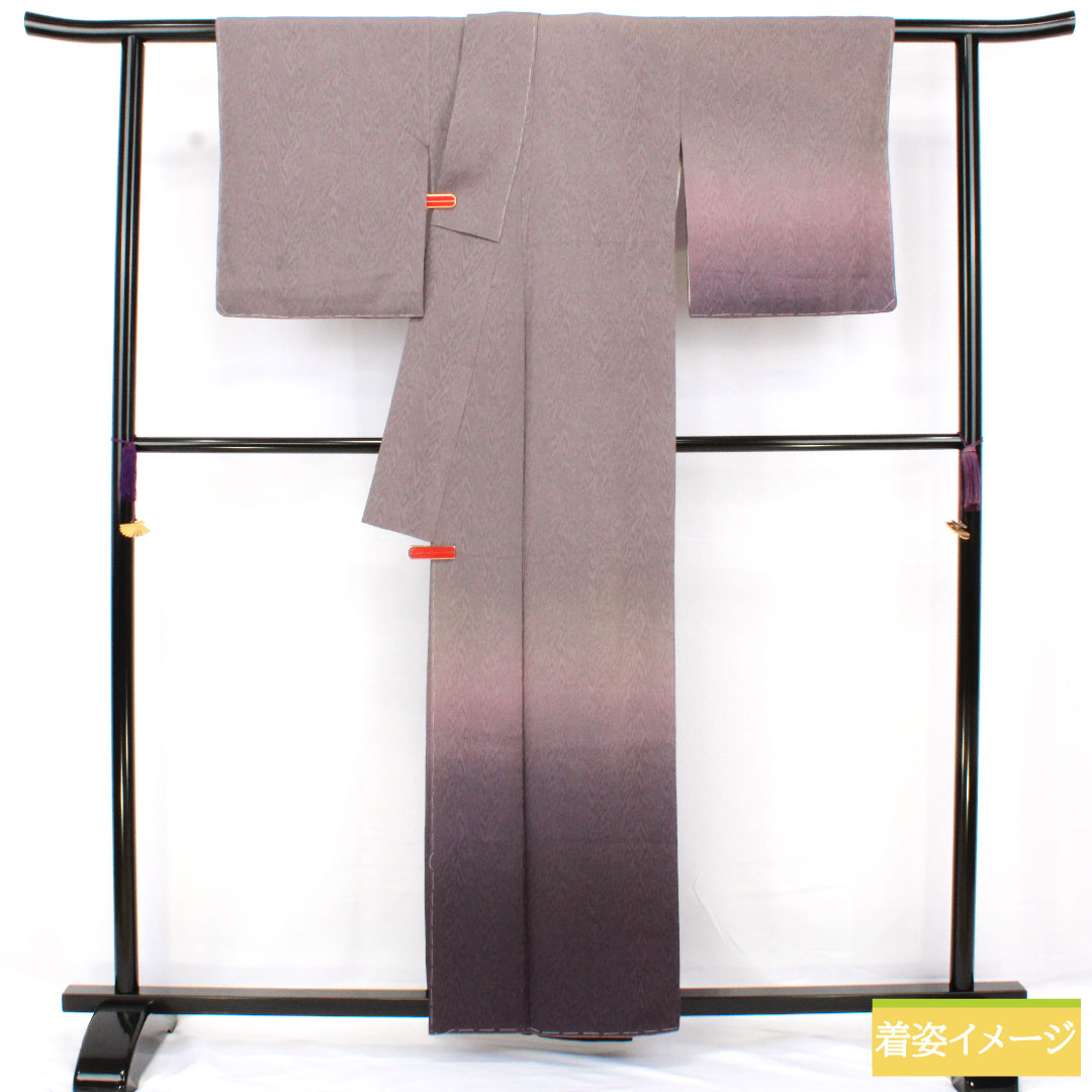 Plain color, pure silk, length 157.5cm, sleeve length 64cm, dove feather gray, with basting thread, unused, lined, S rank, gray, 1114002042322