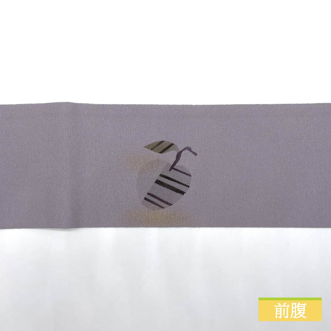 Nagoya obi, light purple, crepe fabric, dyed obi, fruit, obi length 372cm, pure silk, A rank, point pattern, casual, purple, 1124007473320, Nagoya style