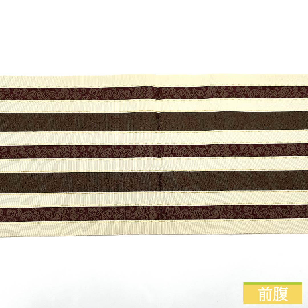 名古屋帯 正絹 Sランク 生成り色(きなりいろ) 博多織 千年工房 菅晶子 帯丈380cm 全通 カジュアル クリーム系 1124010462415 松葉仕立て